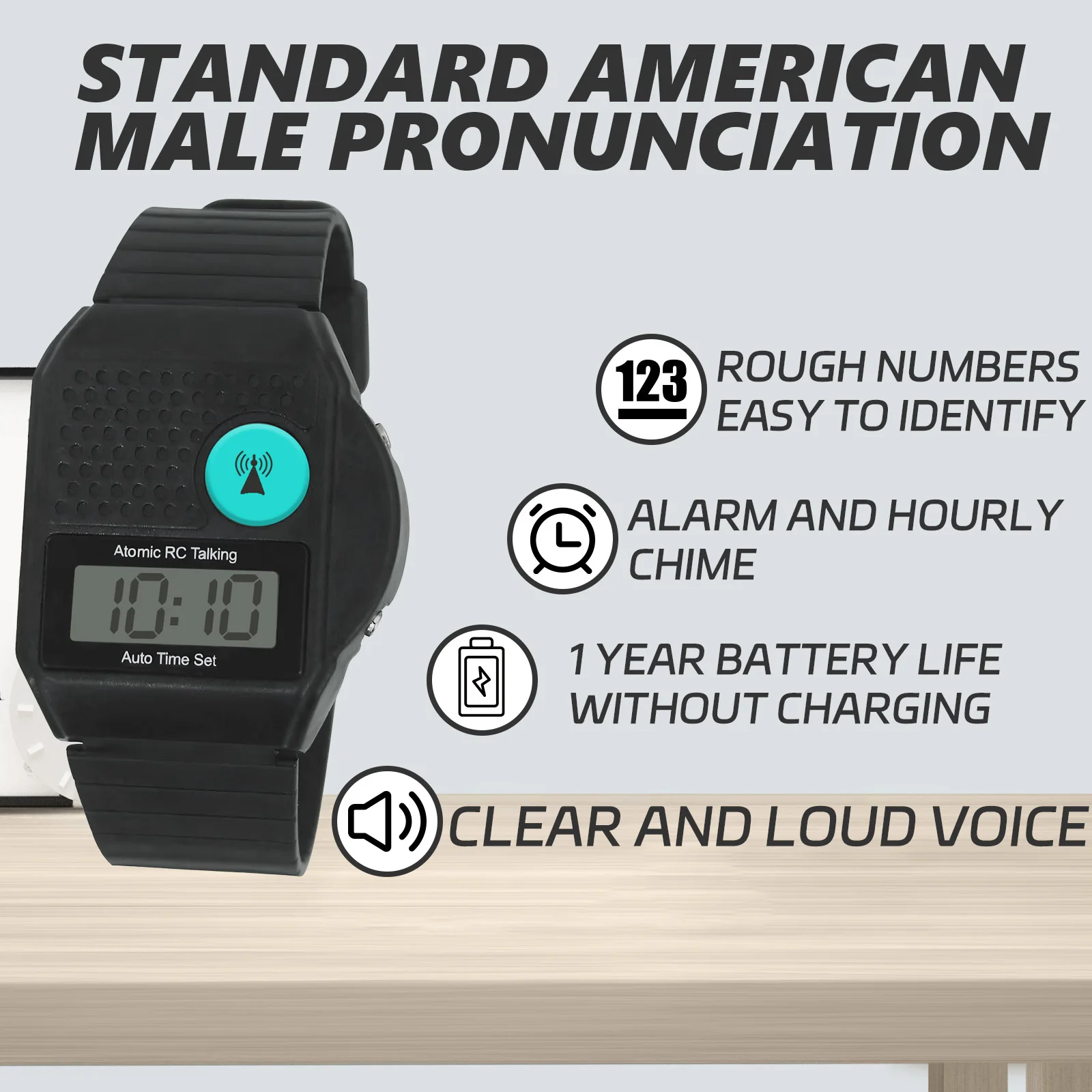 Sports Watches Men Wrist Waterproof Digital Talking Watch Original With Alarm Function Digital Watches Square