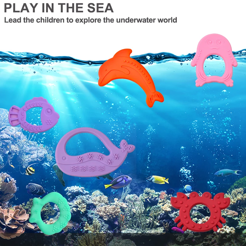 Animal Design BPA Free Chewable Teething Toy Baby Teethers Silicone Teether