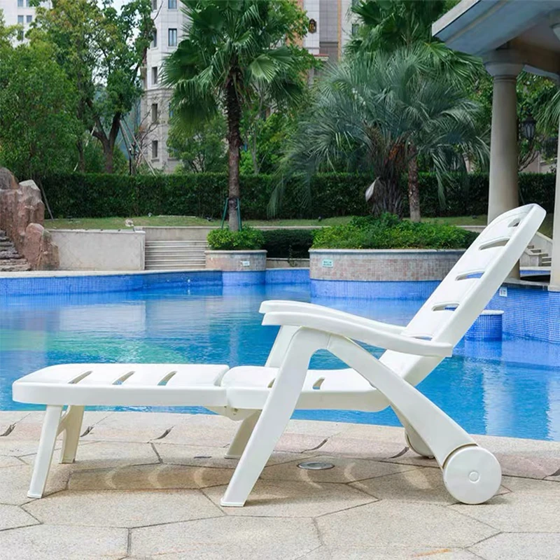 Pikes Outdoor Beach Chair Plastic Material  Swimming Pool Equipments Leisure Furniture Equipments