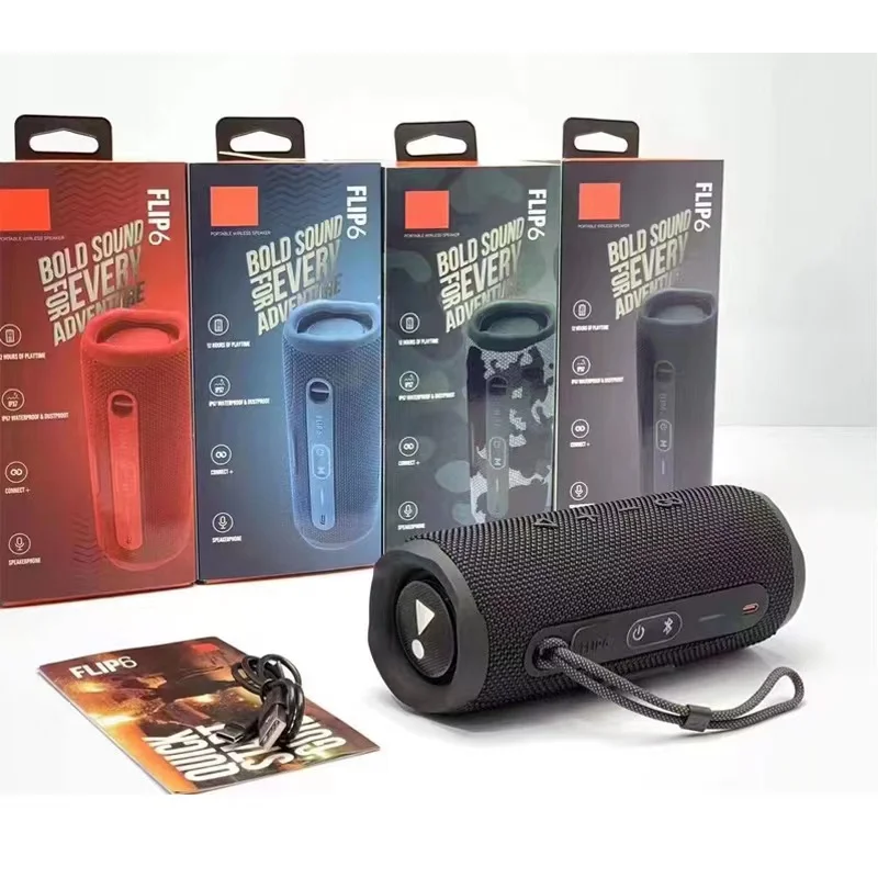 2023 Usb Flip6 Speaker Blue tooth Waterproof Outdoor Woofer Party Sound Wireless Karaoke Mini Portable Smart Speakers Flip 6