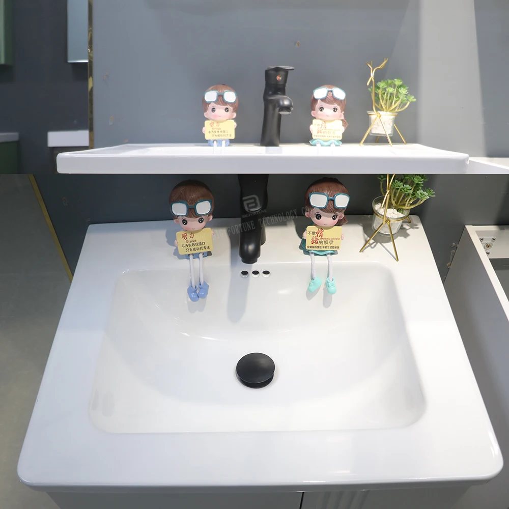 High Quality Modern Design Wall Mounted Mirrored Bathroom Vanity Plywood Bathroom Cabinet for Hotel