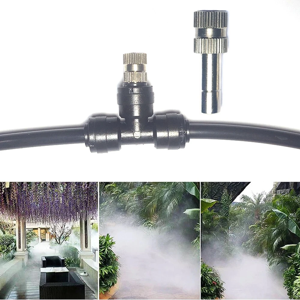 Low pressure water misting nozzle for cooling and humidification