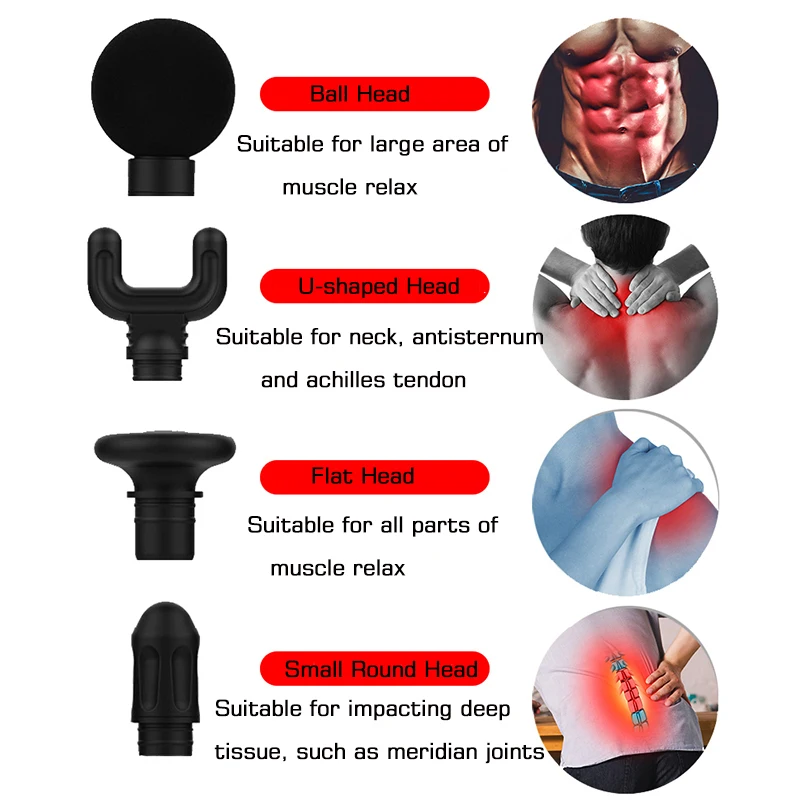 Hotselling innovative latest high tech gymtastic massage gun aluminium double ball dropshipping