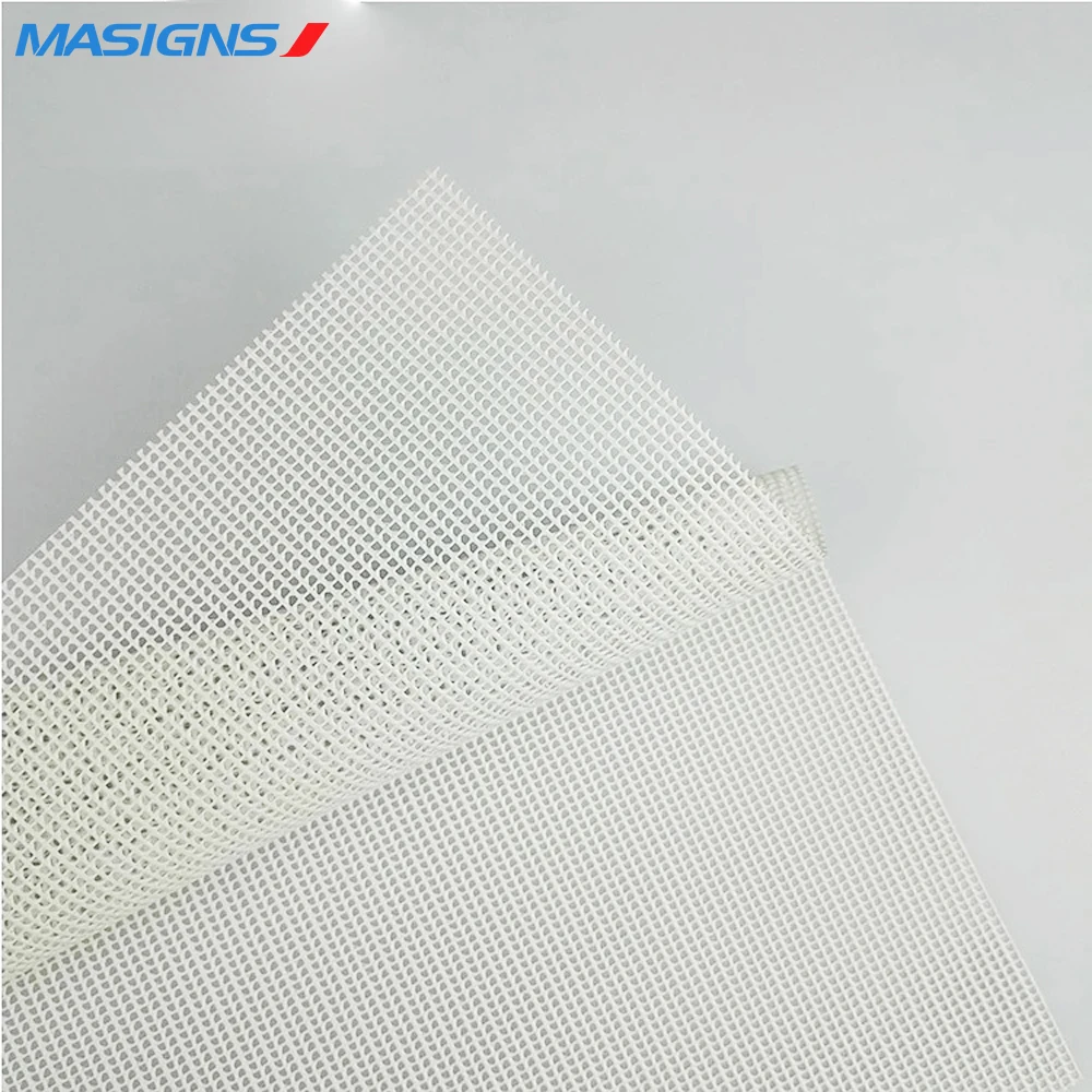 Mesh Fabric High Density Polyethylene Clear Woven Plastic Tarpaulin Waterproof Canvas Pvc Coated 270g White Tricot 1000D
