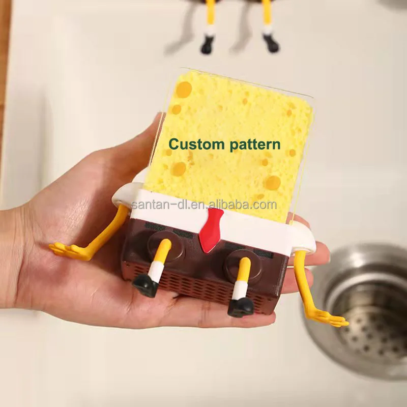 Factory Low Price Wholesale Custom Cleaning Kitchen Wall Sponge Holder Accessories Kitchen Faucet Sponge Holder