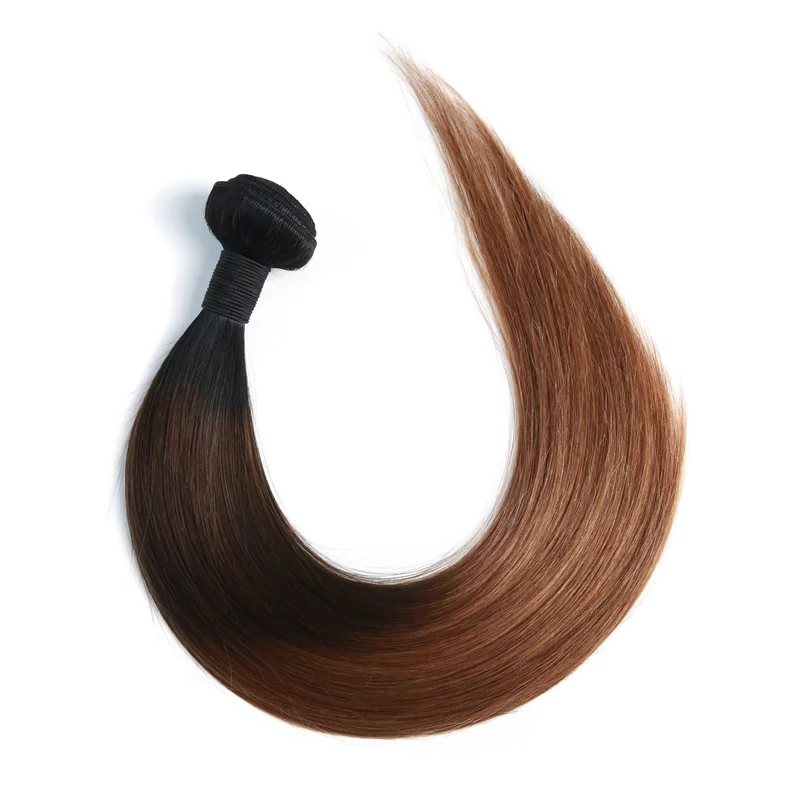 ombre color single piece human hair clip in one piece two tone