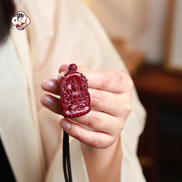 Fashion Jewelry Sets Chinese Style Amulet Guardian Deity Bodhisattva Buddha Pendant For Purple Gem Necklace Couple