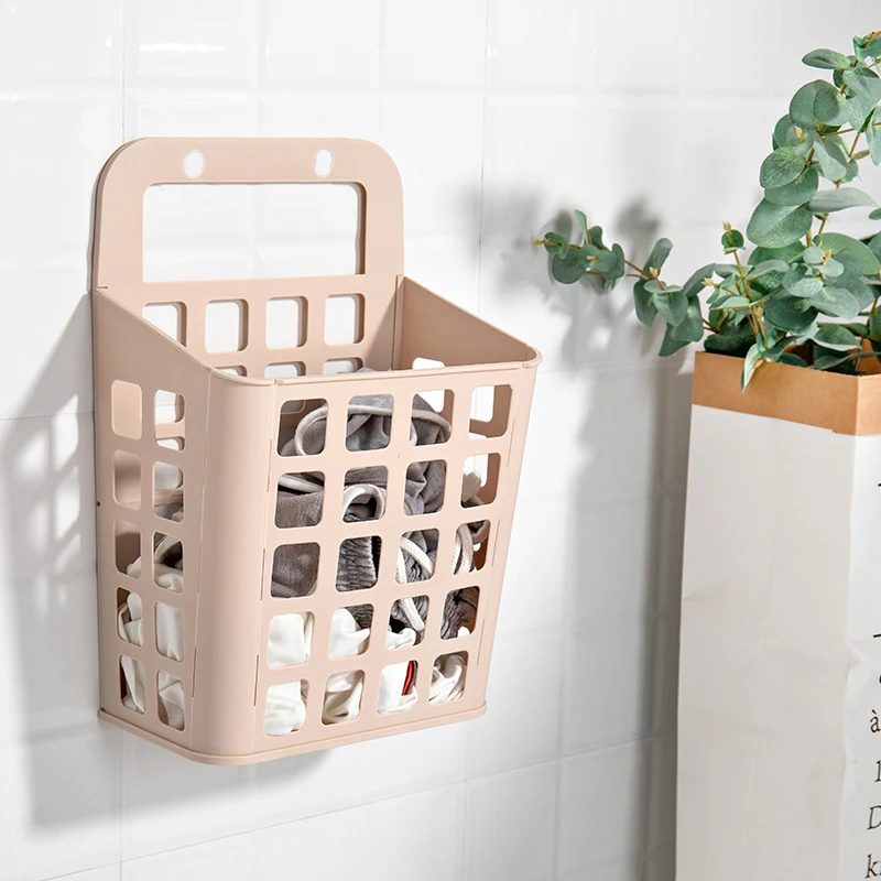 Small wall hanging laundry basket, washing machine wall hanging plastic laundry basket