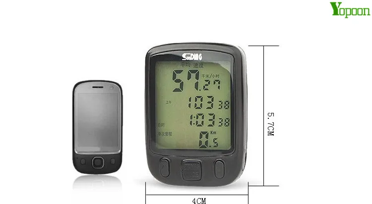 Bicycle English Computer Odometer Speedometer Waterproof Stopwatch Digital Speedometer Wired Exercise Bike Computer