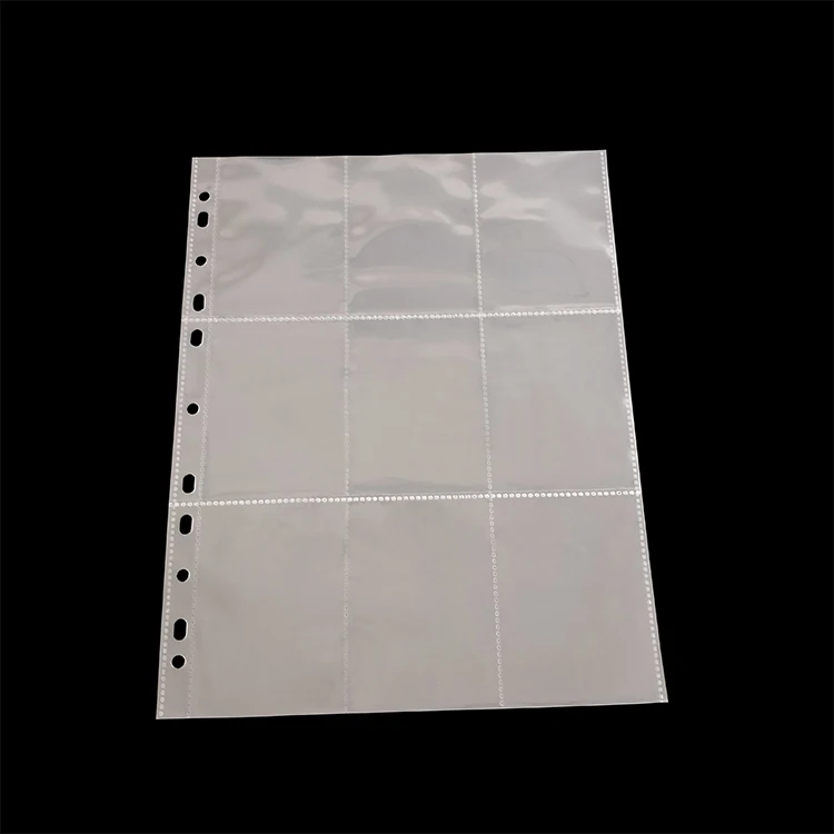 9-карман коллекционная карточная связующего одежда с длинным рукавом для 3 кольцах, бейсбол, Покемон, спортивный чехол для карт листы из пластика по оптовой цене с верхней загрузкой страниц