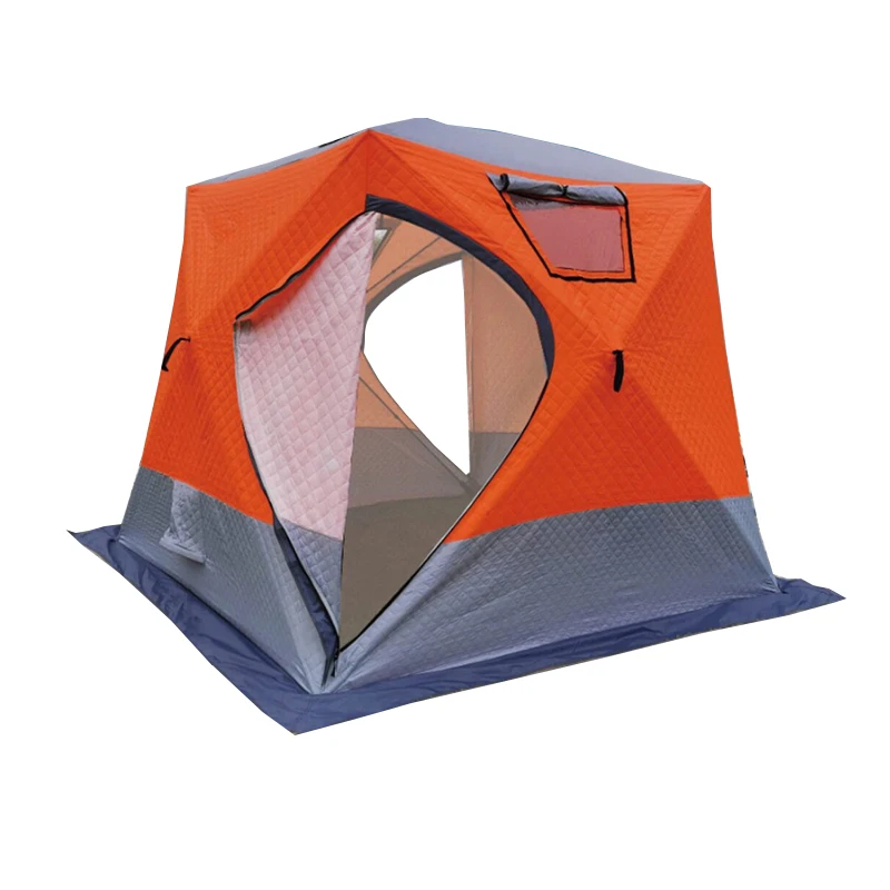 Custom Camping Outdoor pop up  Fishing Cube Winter Cotton Keep Warm Insulated Ice Fishing Tents camping party for events outdoor