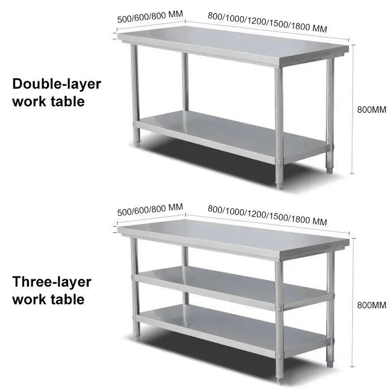 Stainless Steel Work Table Worktable For Commercial Kitchen Prep Table