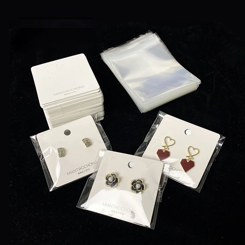 Custom Logo Printing Thank You 3D Jewelry Card Paper Earring Holder Packaging Personalized Card Display