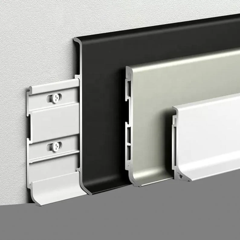 Free Sample Aluminum Metal Profile Decorative Strip Curved Square Shape Tile Trim for Wall and Floor Border