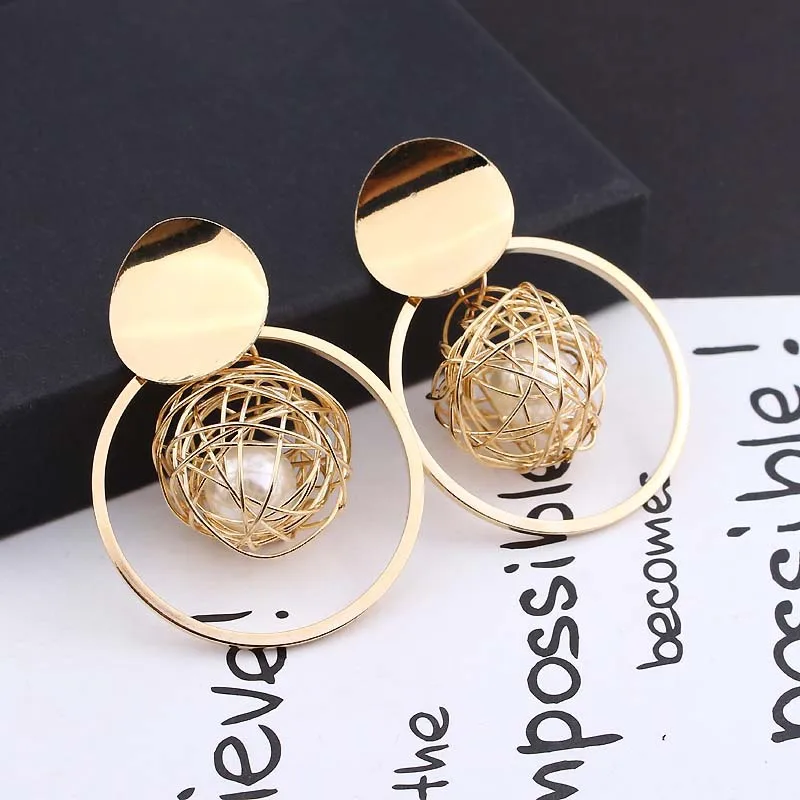 Fashion cheapest gold pearl earrings For Women Wholesale N99031