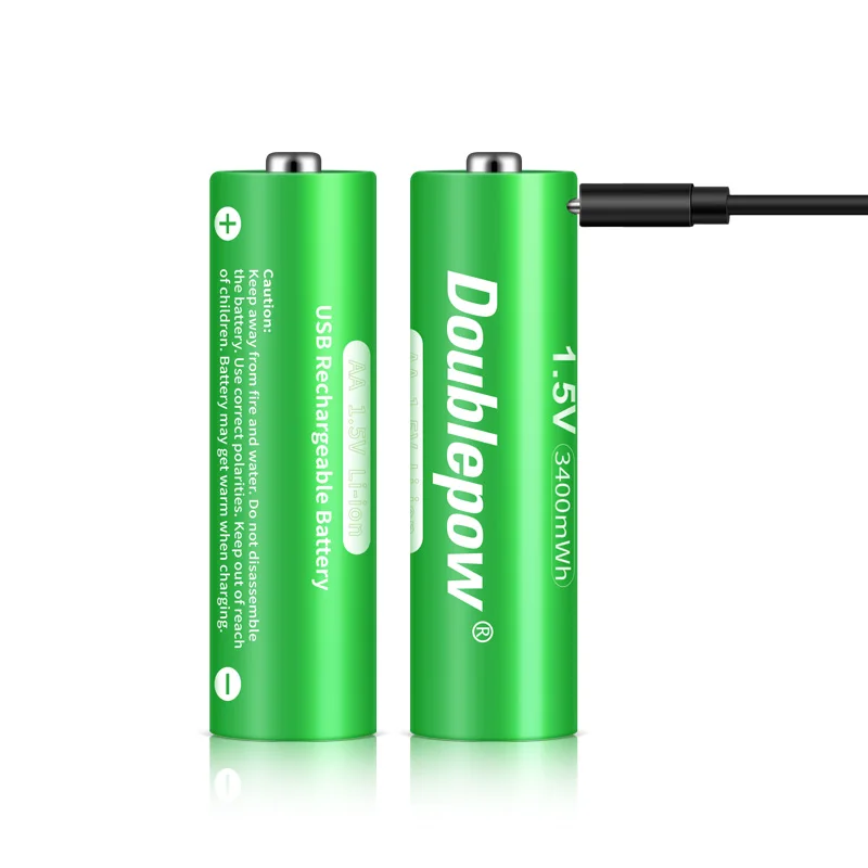 Wholesale 1.5V 3400mWh AA Lithium Ion USB Rechargeable Battery Cell 14500 3400mWh 1.5V li-ion battery