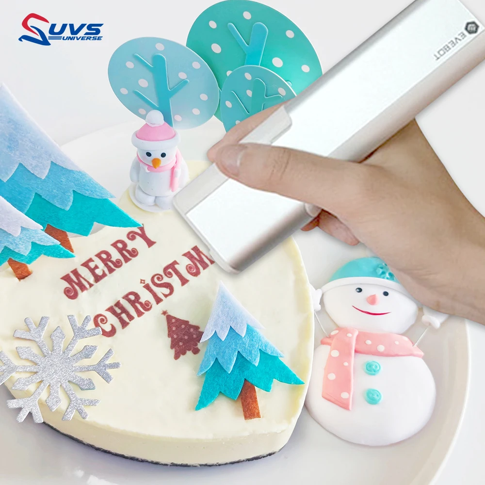 UVS Mini handheld portable pen color mobile print box multifunctional printer family DIY food tattoo logo Printer