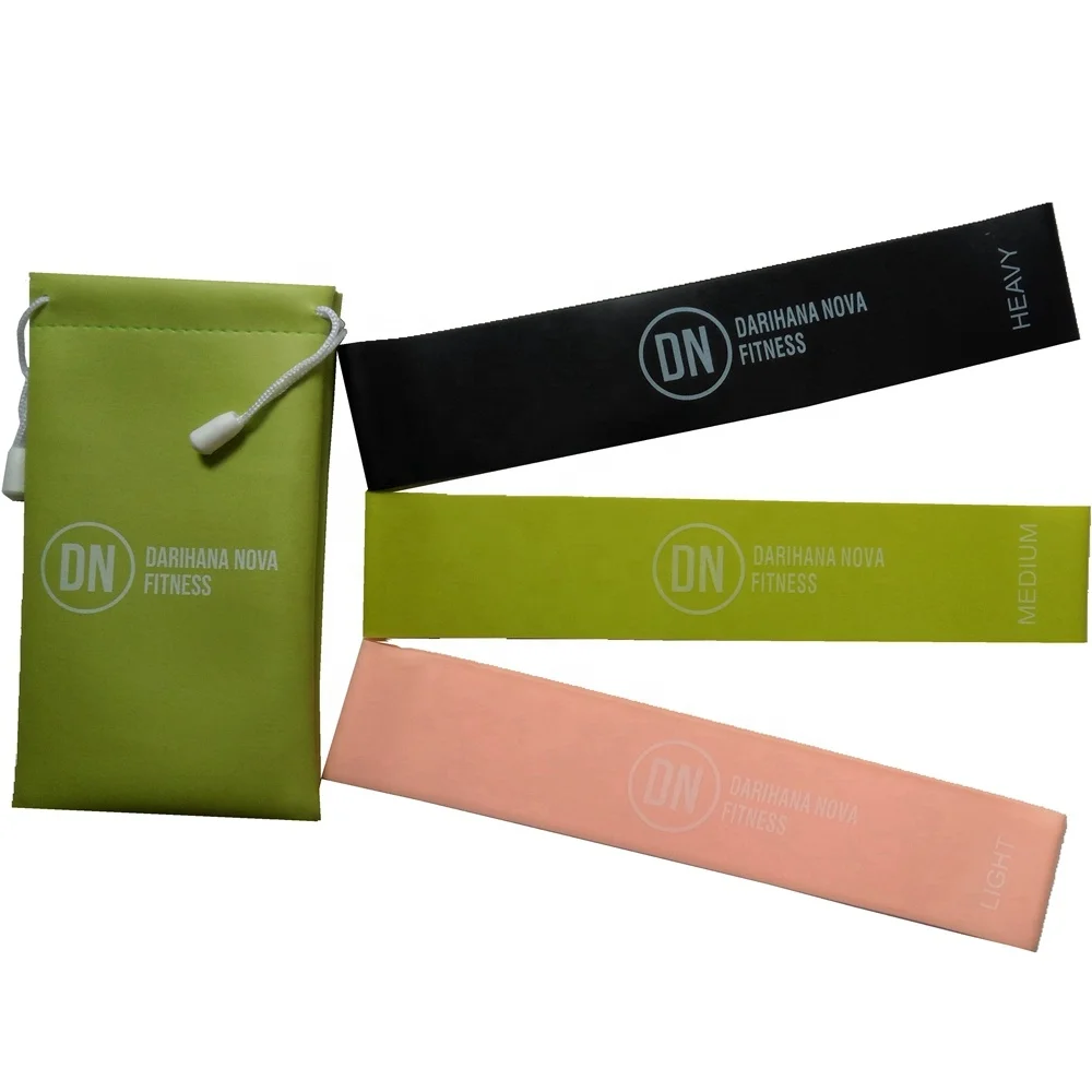 100% pure latex mini resistance bands set and stretch band