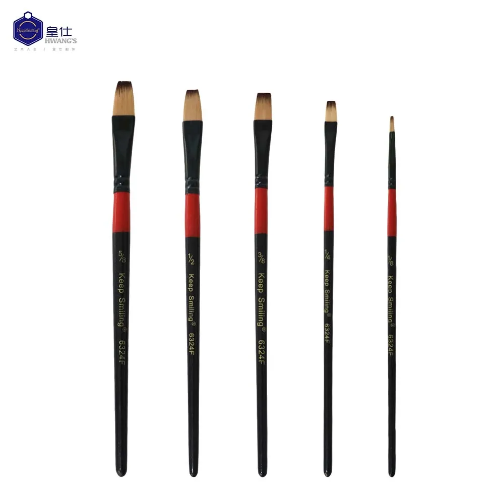 Keep Smiling 5pcs Fine Nylon Hair Artist Watercolor Paint Brush Set Painting Supplier