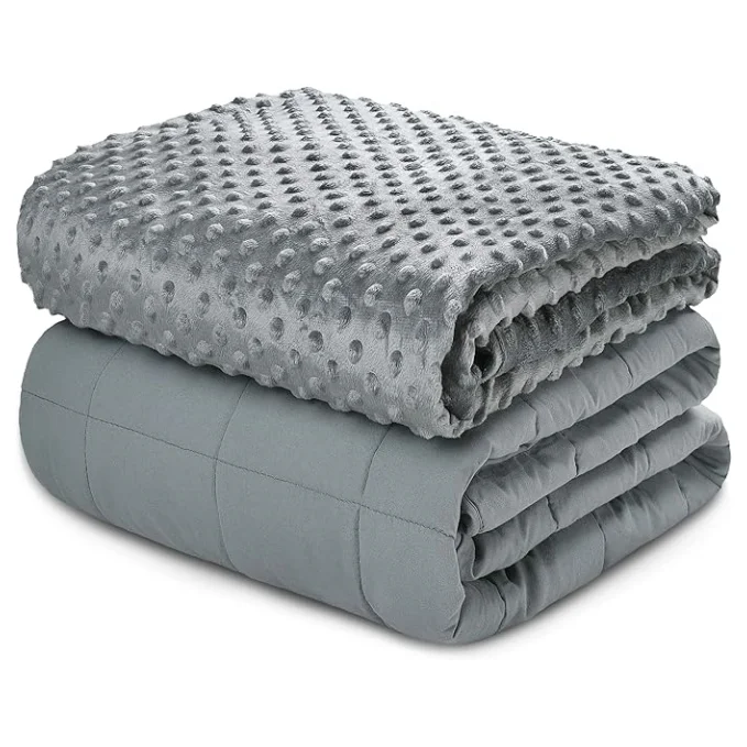 2024 индивидуальный органический хлопок размер королевы 15 фунтов 20 надеваемое Сенсорное утяжеленное одеяло для взрослых дома путешествий отеля