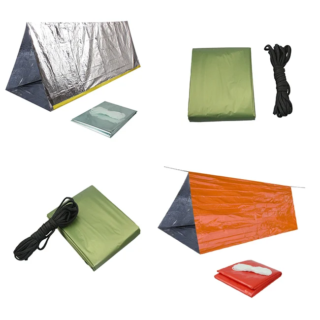 High-visibility Colored Mylar Tent Shelter and Warming Thermal Emergency Foil Tent Shelter with Space Tent Shelter Factory Price
