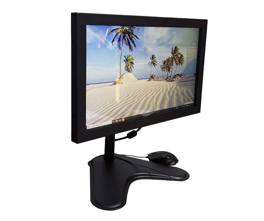 LCD Screen IPS Panel HD Display Ultra Thin Portable Multifunctional Gaming Monitor 10.1inch   Black with Speaker monitor