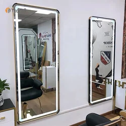 Wholesale Mirror Styling Station Shop Salon Station Hair Styling Mirror With Led Light