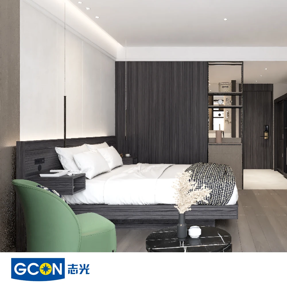 Hotel Bed Base, Custom Wood Frame and Headboard Furniture for Bedrooms