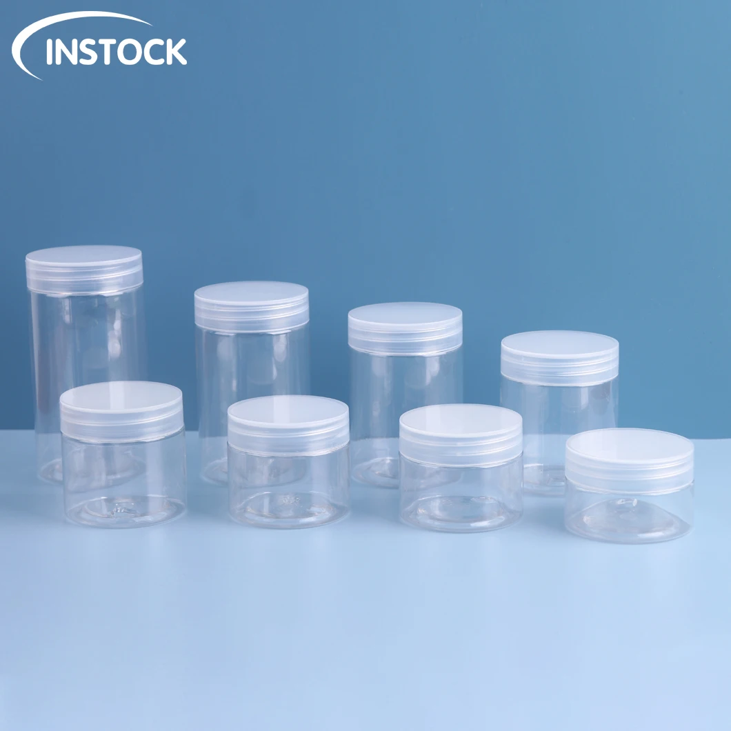 Plastic Jars 30/40/50/60/80/100/120/150ml Storage cosmetic plastic cookie jars with lids cosmetic Cream Jars