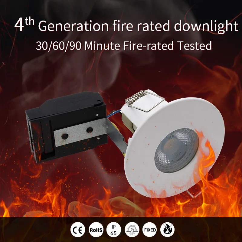 4th generation New fire rated downlights recessed Gu10 bulb IP65 waterproof design 50W max 40% smaller factory custom OEM/ODM