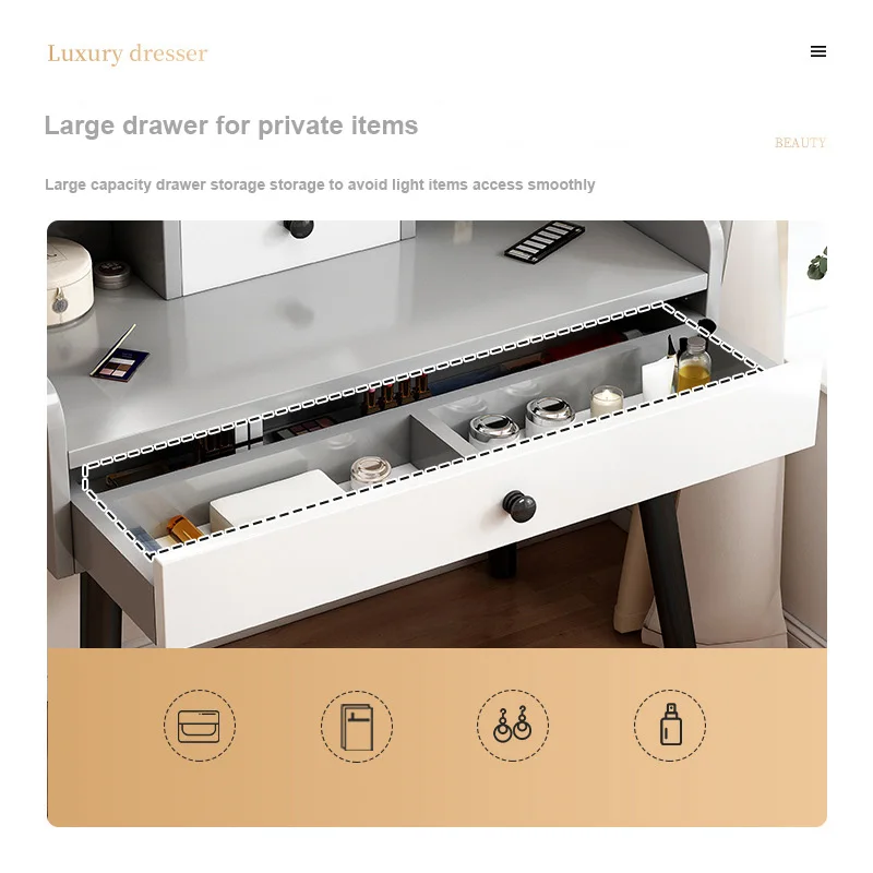 Bedroom Network Makeup Table Modern Simple Storage Cabinet Integrated Nordic Makeup Table For Sale