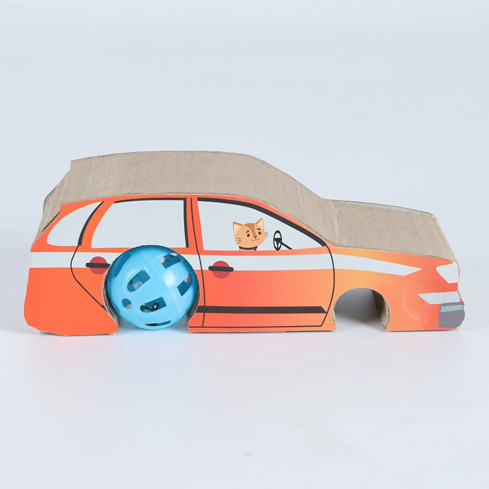 Car Shape Cat Toy Cardboard Furniture Arch Bridge Type Cat Scratching Toy