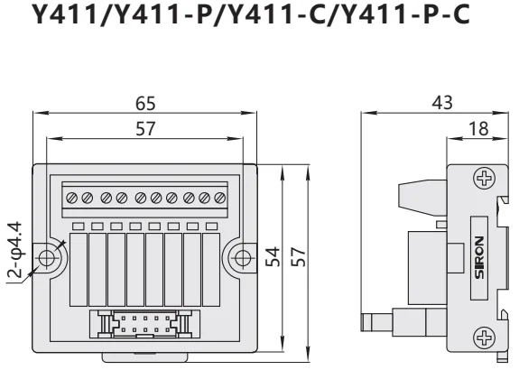 SiRON Y411-P 8-position relay module 10P MIL connector as output single row terminal block as input relay module