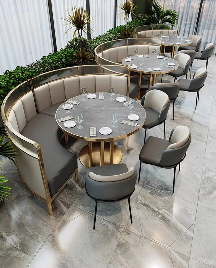 Unionwood American Style Dining Table and Chair Set for 6 Restaurant Sets Coffee Shop Furniture
