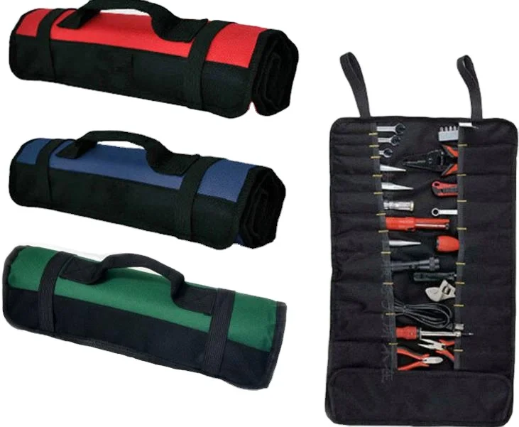 Portable multi-function drum type hardware tool bag electronic electrician repair bag outdoor telecommunication repair kit