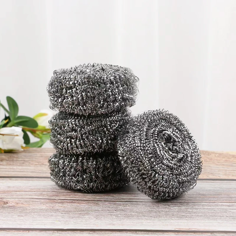 Hot Sale Kitchen Cookware Pot Washing Mesh Scrub Sponge Pans Scrubber Durable Cleaning Stainless Steel Sponges Scourer