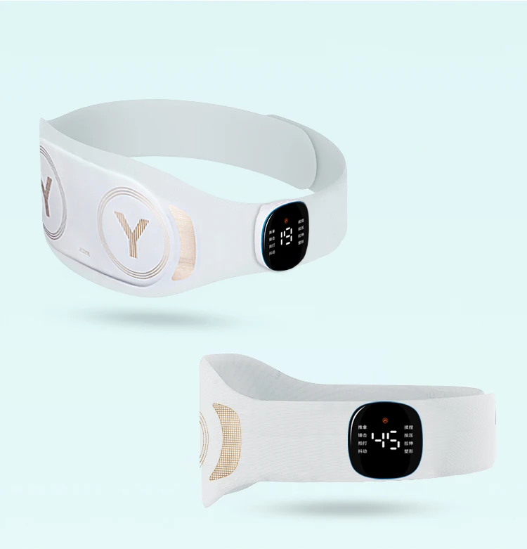 Women Girl Lady Menstrual Period Vibration Heating Warm Palace Waist Massager Cramps Portable Abdominal Pain Relief Belt