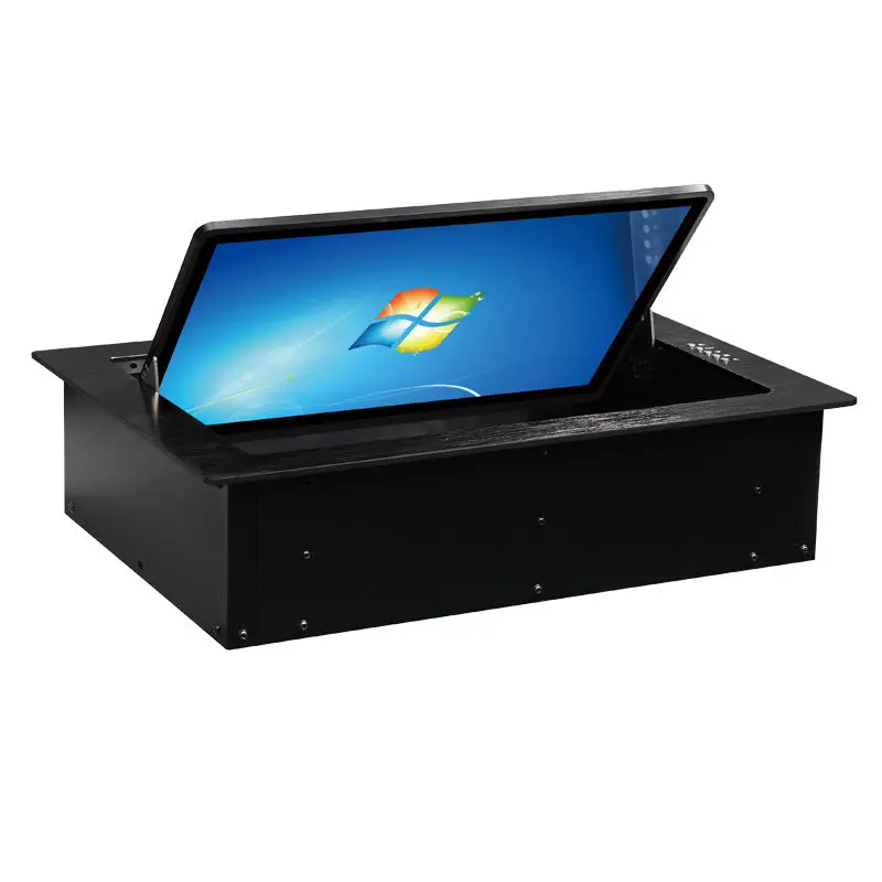 Conference system factory direct sale ultra-thin motorized flip up computer  lcd monitor lift