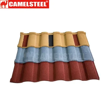 Standard size 1350*420 coated galvanized metal roof sheet color stone  roof