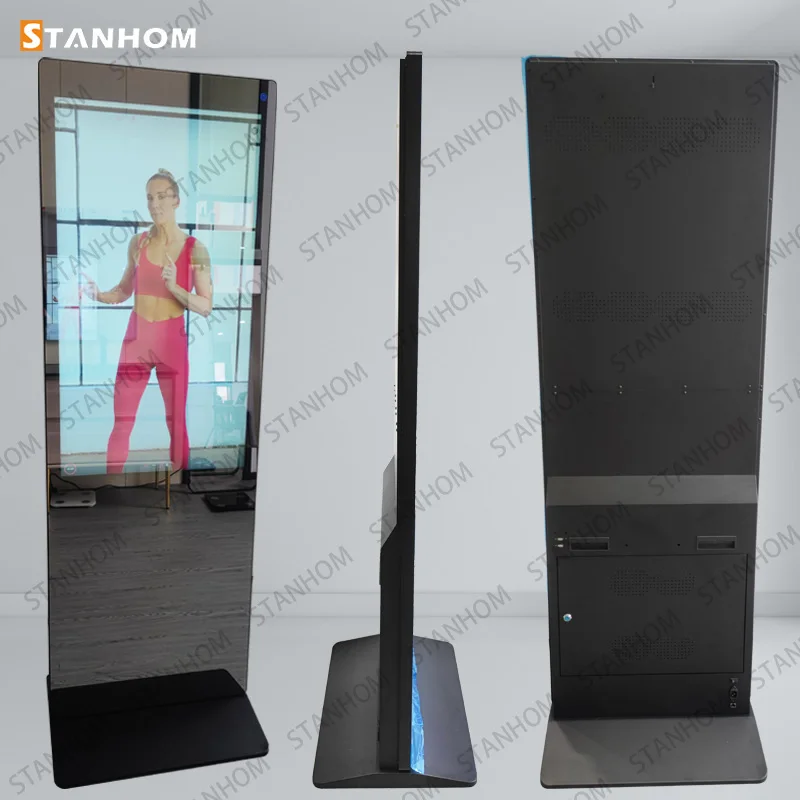 STANHOM Floor Standing Large Gym Workout Android Smart Fitness Mirror