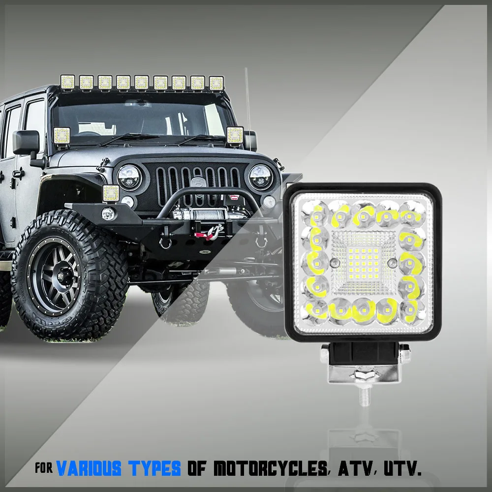 On Time Delivery Car LED Work Light 123W Spot&Flood Beam LED Fog Lamp Truck Lighting Bar