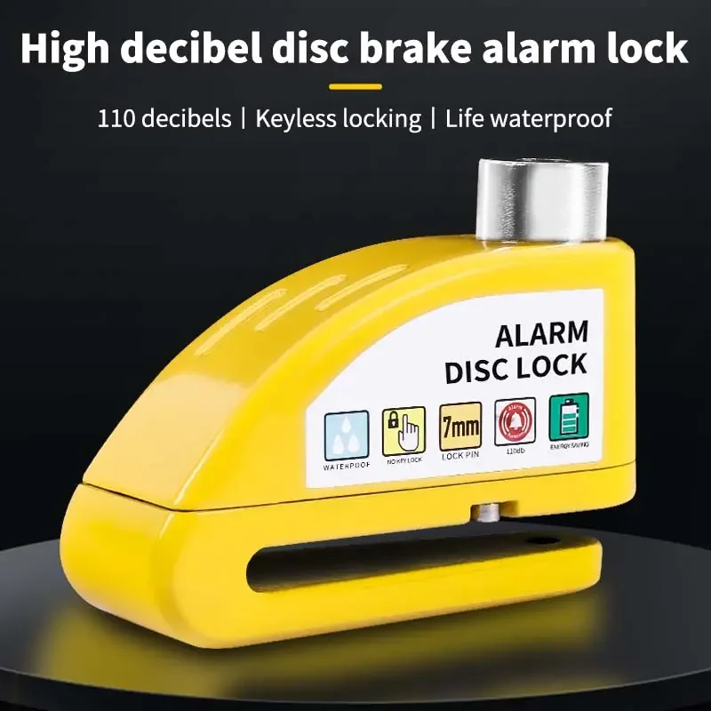 Hot sell 110dB Waterproof bicycle smart disk brake lock alarm motorcycle bike Bike Reminder Rope Lock Bag safety anti-theft lock