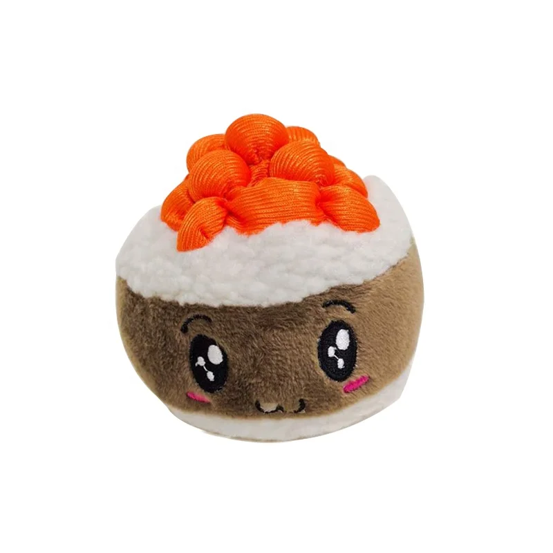Safe Soft Plush Japanese Cuisine Cute Caviar Plush Sushi Food Set Realistic Pretend Play Toy for Kids