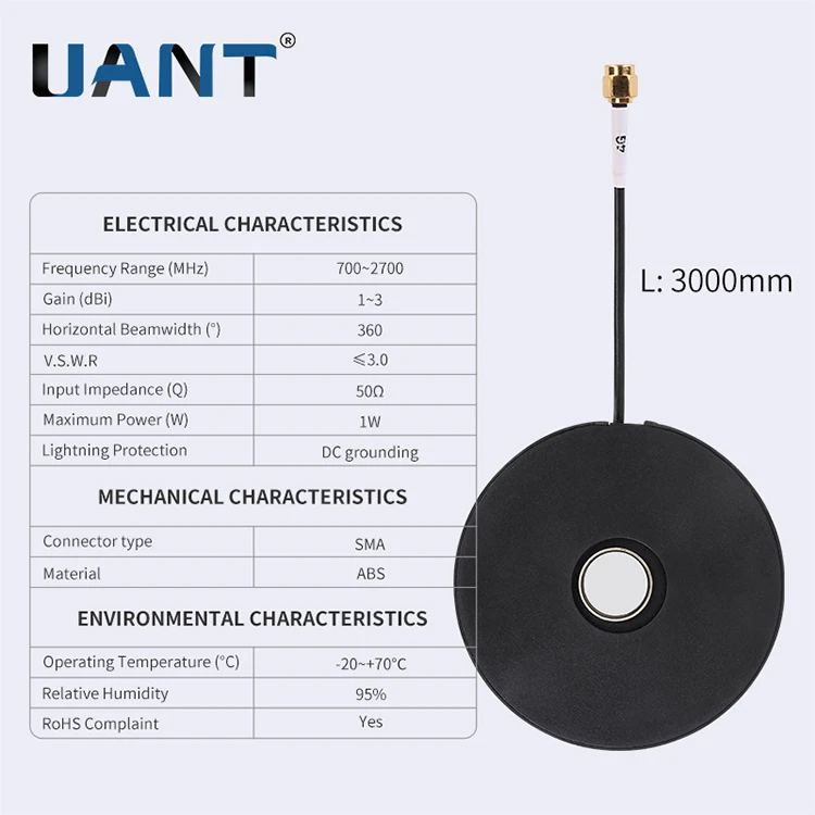 Mimo антенна с высоким коэффициентом усиления 4G НЛО присоска антенна с разъемом SMA штекер цвет черный