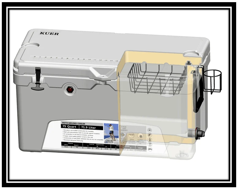 KUER-B-20QT styrofoam cooler box ice box cooler fishing cooler box