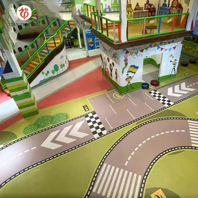 Custom Graphic Design Floor Tiles Sponge PVC Vinyl Flooring Roll 3d Printed Flooring ForSports Venues