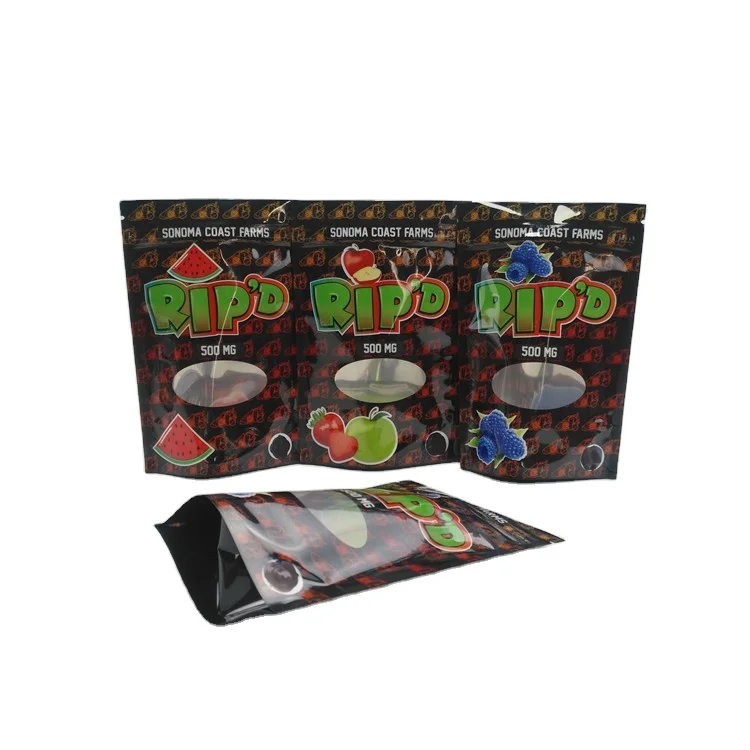 
1G 1/8oz 1/4oz 1/2oz 1oz Custom Printed Plastic Bag Sugar Leaf Cookies Candy Gummies Packaging Mylar Bags 