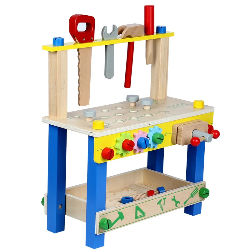 
High quality busier board screw multifunctional tool rack wooden toy 