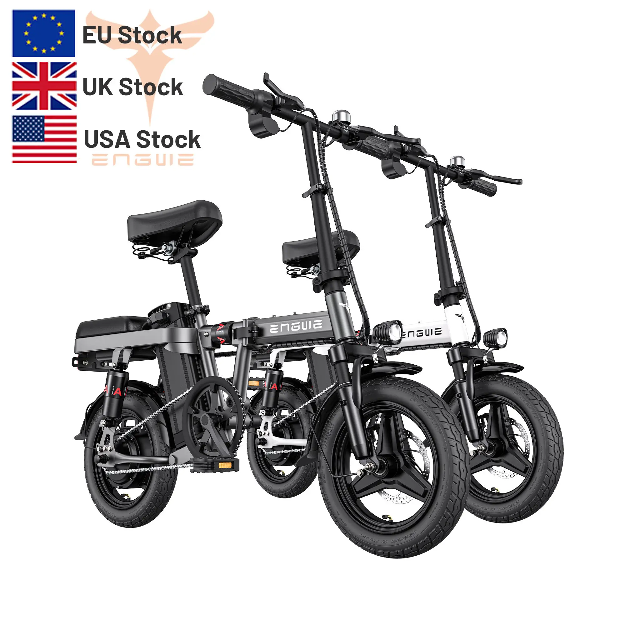 EU Stock Engwe T14 14 Inch Fat Tire Folding Electric Moped Bike 48v 350W 250W 25km/h Electric Bicycle Outdoor e Bike