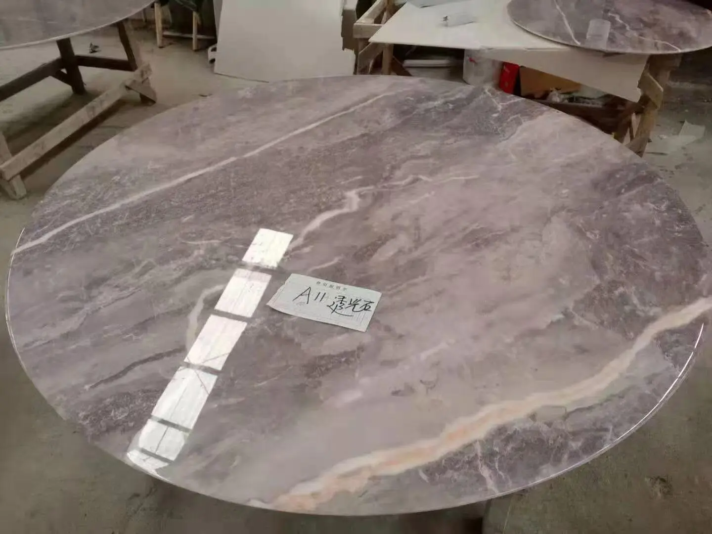 Artificial stone coffee tables inkjet marble round dinning tables